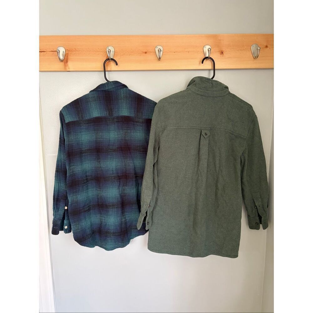 Madewell Ex Boyfriend Plaid Flannel Button Up Shirt Bundle 2 Cotton Size XS - Picture 6 of 9